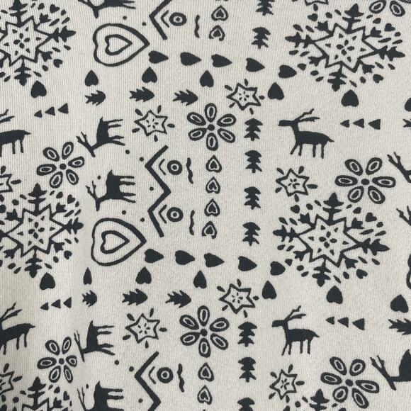 THE GREAT. Cream and Black Patterned Crew Neck Sweater - Picture 3 of 9